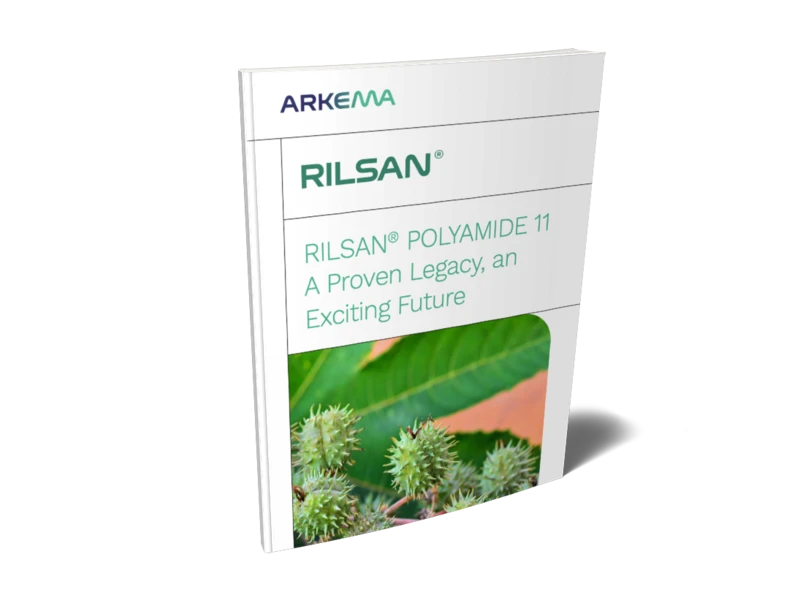 Cover of the Rilsan® PA11 technical brochure for fluid handling and cooling system applications.